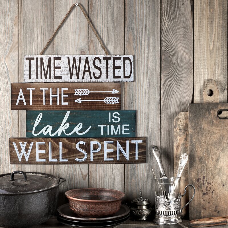 loon peak time wasted at the lake is time well spent wall décor wayfair